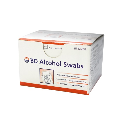 BD 알콜스왑(Alcohol Swabs)(이소프로판올) 100매(1매포장)